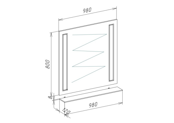 Зеркало (98х80) Bellezza Ника 4613517050008